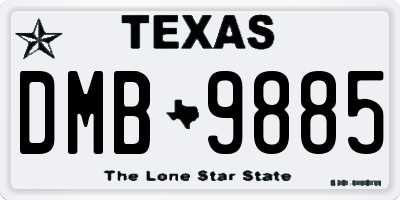 TX license plate DMB9885