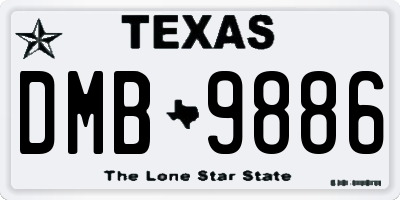 TX license plate DMB9886