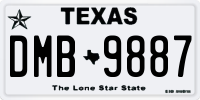 TX license plate DMB9887