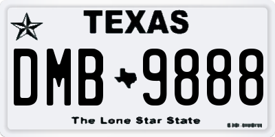 TX license plate DMB9888