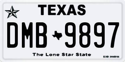 TX license plate DMB9897