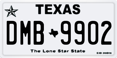 TX license plate DMB9902
