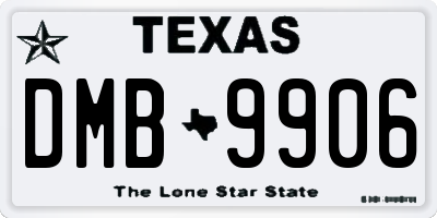 TX license plate DMB9906