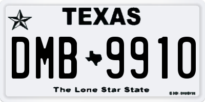 TX license plate DMB9910