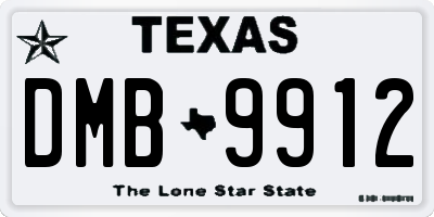 TX license plate DMB9912