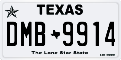 TX license plate DMB9914