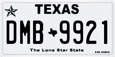 TX license plate DMB9921