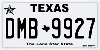 TX license plate DMB9927