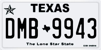 TX license plate DMB9943