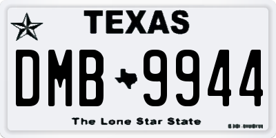 TX license plate DMB9944