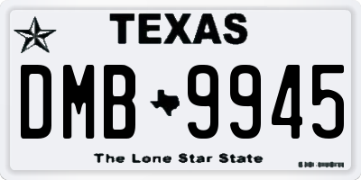 TX license plate DMB9945