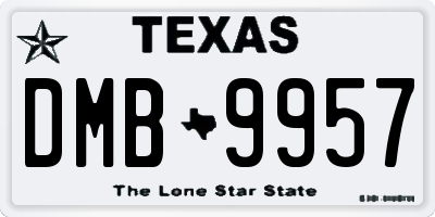 TX license plate DMB9957