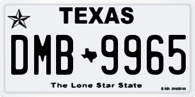 TX license plate DMB9965