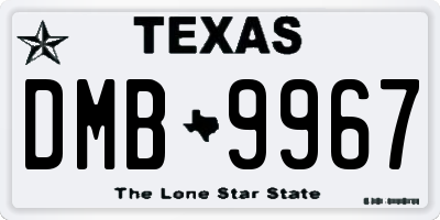 TX license plate DMB9967