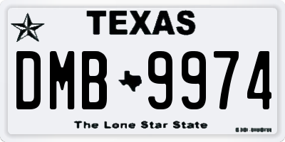 TX license plate DMB9974
