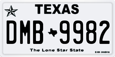 TX license plate DMB9982