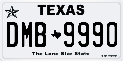 TX license plate DMB9990