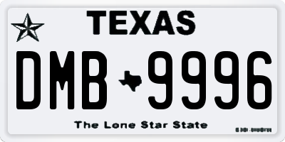 TX license plate DMB9996
