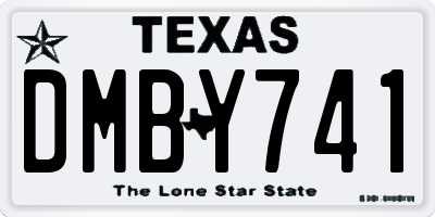 TX license plate DMBY741