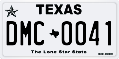 TX license plate DMC0041