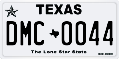 TX license plate DMC0044
