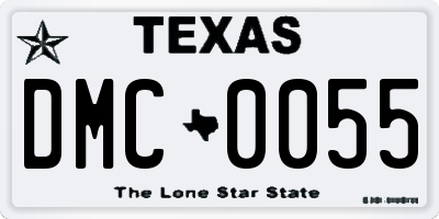 TX license plate DMC0055
