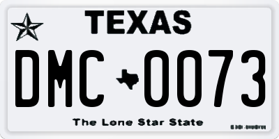 TX license plate DMC0073