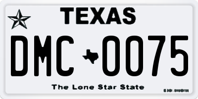 TX license plate DMC0075