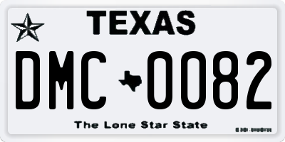 TX license plate DMC0082