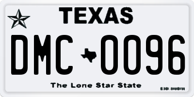 TX license plate DMC0096