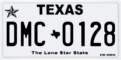 TX license plate DMC0128