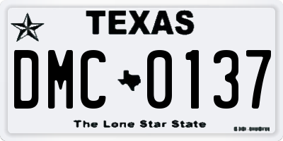 TX license plate DMC0137