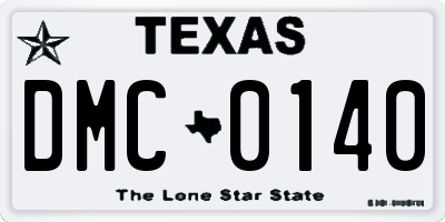 TX license plate DMC0140