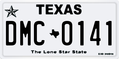 TX license plate DMC0141