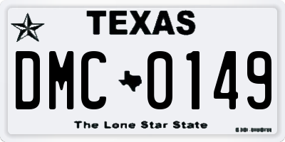 TX license plate DMC0149