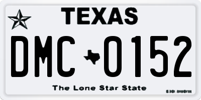 TX license plate DMC0152