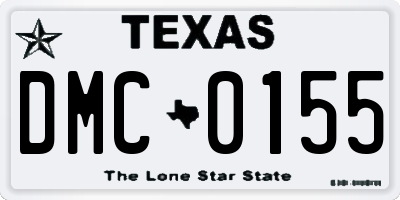TX license plate DMC0155