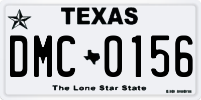 TX license plate DMC0156