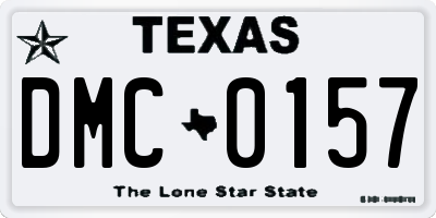 TX license plate DMC0157