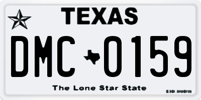 TX license plate DMC0159