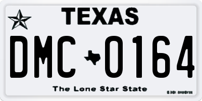 TX license plate DMC0164
