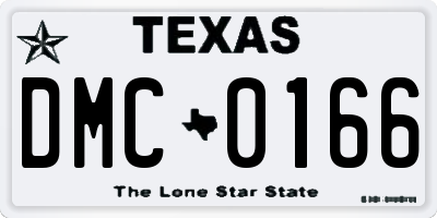 TX license plate DMC0166