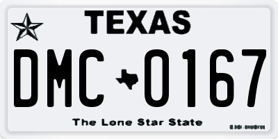 TX license plate DMC0167