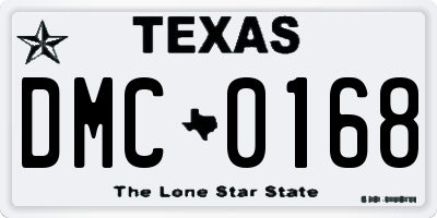 TX license plate DMC0168