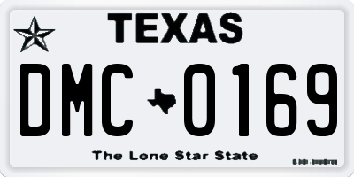 TX license plate DMC0169