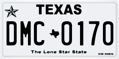 TX license plate DMC0170