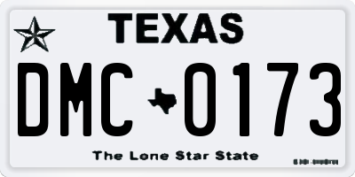TX license plate DMC0173
