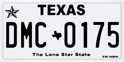 TX license plate DMC0175