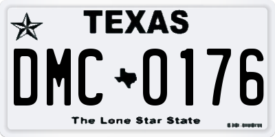 TX license plate DMC0176