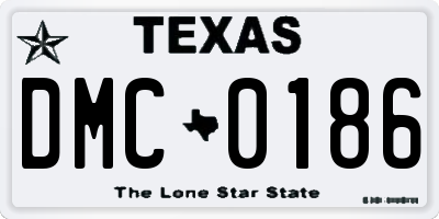 TX license plate DMC0186
